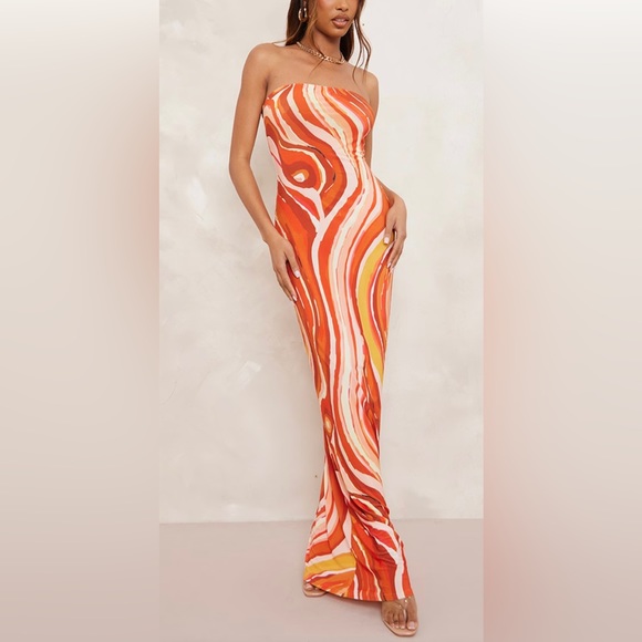 PLT Swirl Slinky Dress - Picture 1 of 8